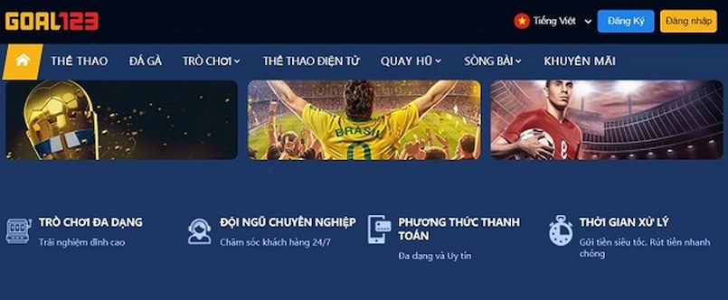 Trò chơi tại website cá cược trọn gói hàng đầu Đông Nam Á Goal123